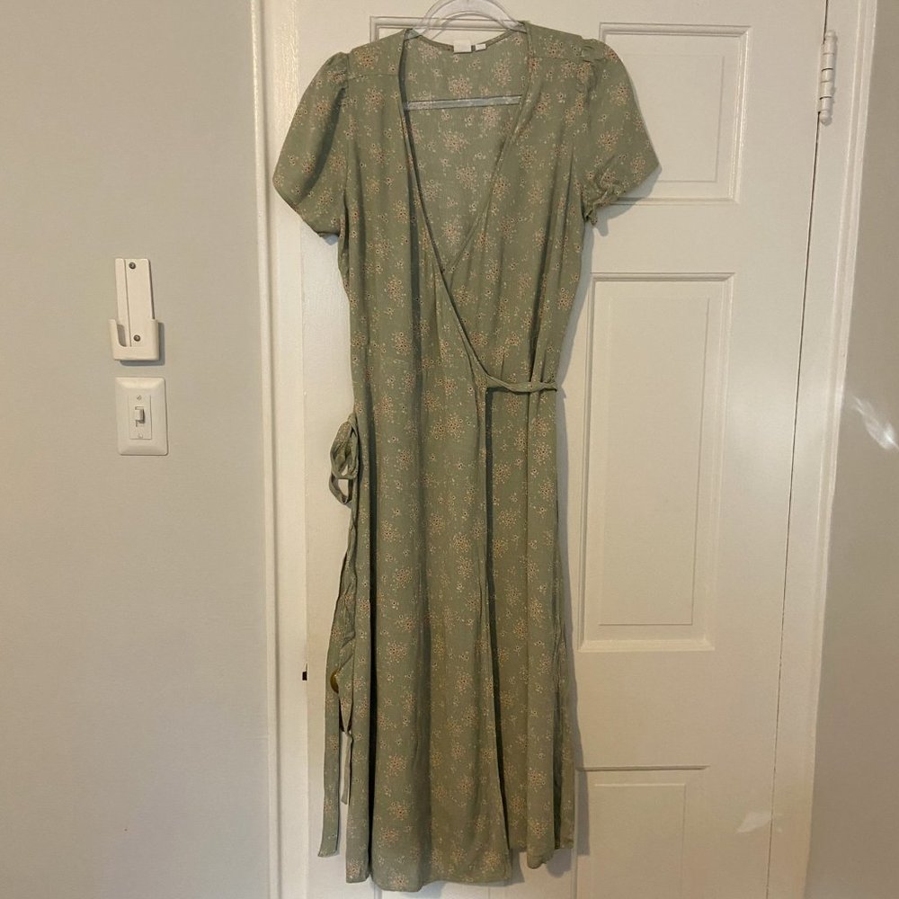 GAP Green Wrap Dress